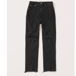Abercrombie ultra high rise ankle straight jeans